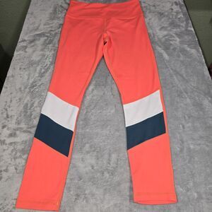 WOMENS ZYIA ACTIVE LEGGINGS, SZ 4 CORAL, GREY, WHITE